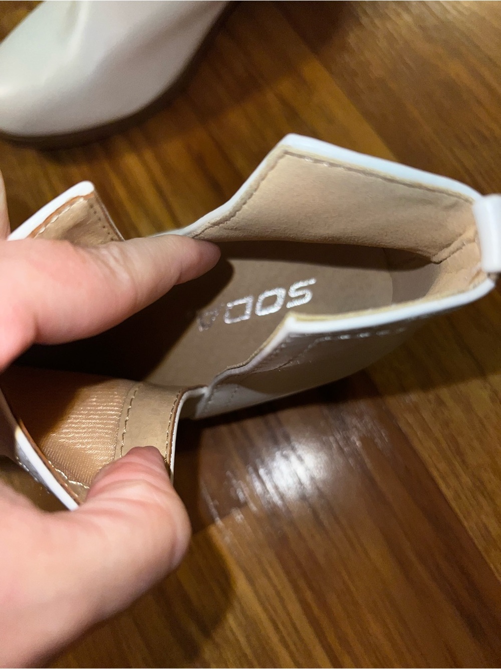 Soda White Cutout Ankle Booties - Picture 3 of 4